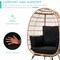 Best Choice Products Wicker Egg Chair Oversized Indoor Outdoor Patio Lounger w/ Steel Frame, 440lb Capacity